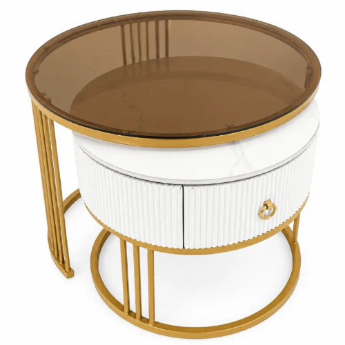 Comfy Elite Round Side Table with Storage - Comfy Tech