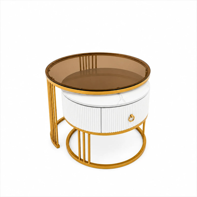 Comfy Elite Round Side Table with Storage – Premium Round Side Table in Hyderabad