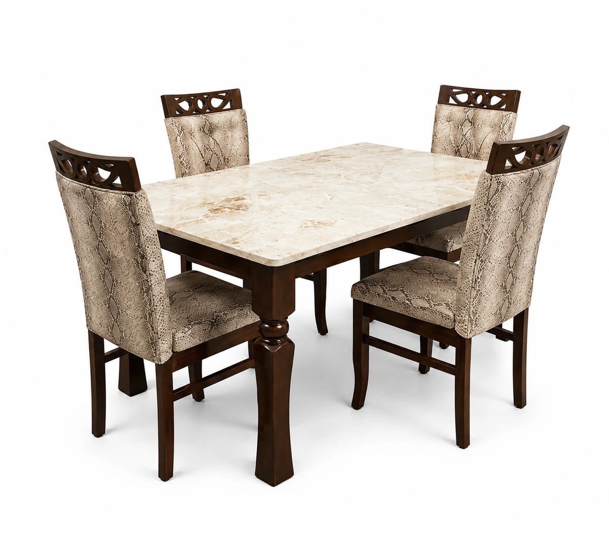Comfy Royale Marble 4-Seater Dining Table – Premium Marble Dining Table in Hyderabad 