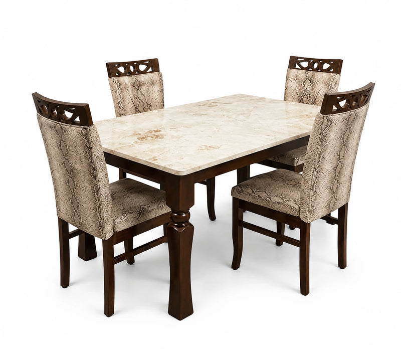 Comfy Royale Marble 4-Seater Dining Table – Premium Marble Dining Table in Hyderabad 