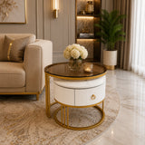 Comfy Elite Round Side Table with Storage – Premium Round Side Table in Hyderabad by ComfyTech